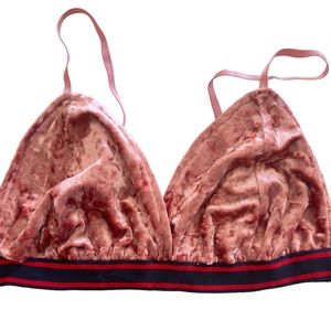 Honey Punch Women’s Medium Bra Mauve Velvet  NWT